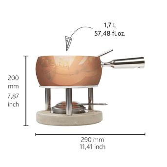 BOSKA 340040 Fondue Set Copper - 57.5 fl oz (1.7 L)