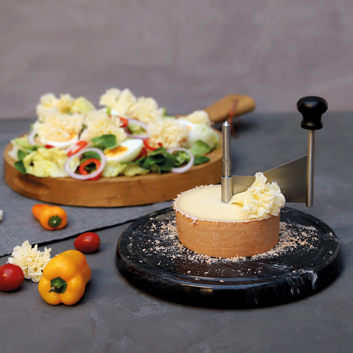 Check out this Cheese Curler, one of Boska's many gourmet cheese tools.  Effortlessly turn a mini Manchego cheese wheel into edible art., By  Pavilions